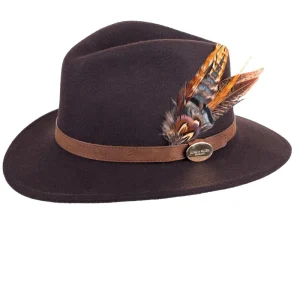 Suffolk Fedora Bronze Side Feather