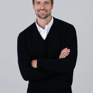 Leven 2 Ply Lambswool V-Neck