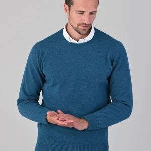 Rob 2 Ply Lambswool Crew Neck