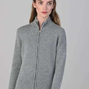 Amelia Cashmere High Neck Zip
