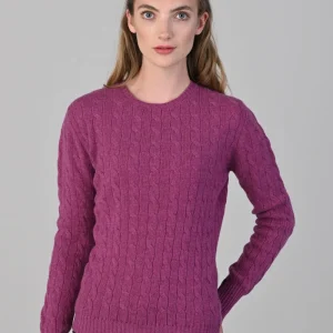 Sophia Cashmere Cable Crew Neck