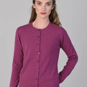 Millie Cashmere High Button Cardigan