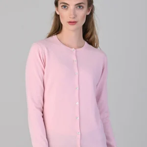 Millie Cashmere High Button Cardigan