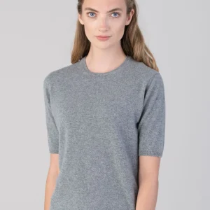 Millie Cashmere Short Sleeve Crew
