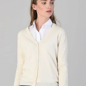 Millie Cashmere Vee Cardigan