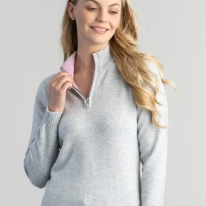 Lindsey Lambswool Zip Neck