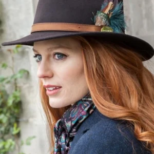 Suffolk Fedora Midnight Side Feather