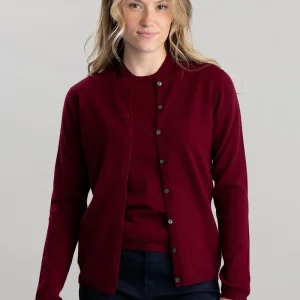 Millie Cashmere High Button Cardigan
