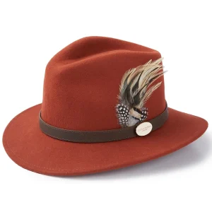 Suffolk Fedora Fawn Side Feather