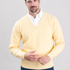 Leven 2 Ply Lambswool V-Neck