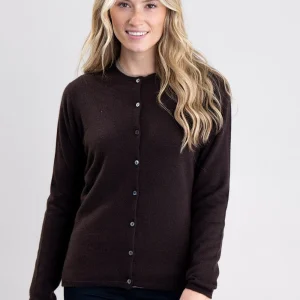 Millie Cashmere High Button Cardigan