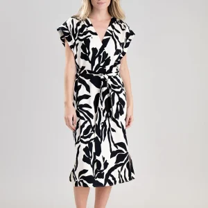 Palm Print Dress