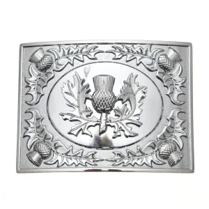 Double Thistle Chrome Buckle