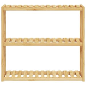 vidaXL Badkamerrek 3-laags wandmontage 60x15x54 cm bamboe