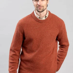 Wool Blend Neps Crew Neck