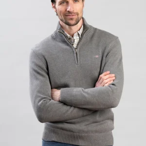 Casual Cotton Half Zip