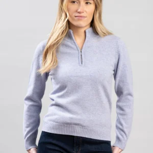Lindsey Lambswool Zip Neck