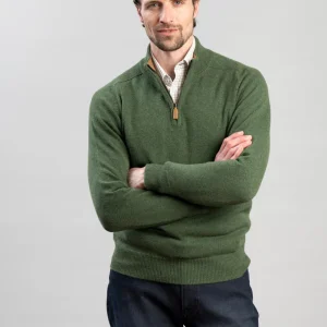 Cashmere 2 Ply Zip Neck Sweater