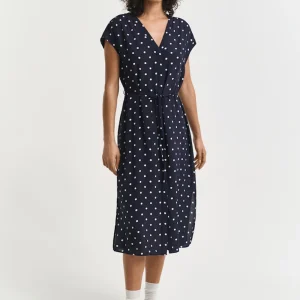 Dot Print Caftan Dress