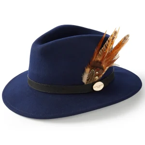 Suffolk Fedora Bronze Side Feather