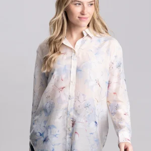 Floral Print Cotton Silk Shirt