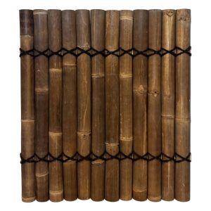 Halfrond Zwart Bamboescherm 90 x 100 cm