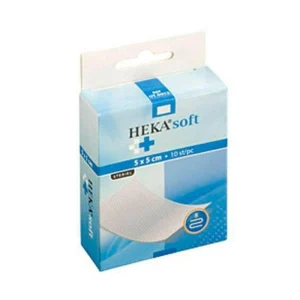 Heka kompres (non-woven, 5 x 5 cm, 10 stuks)