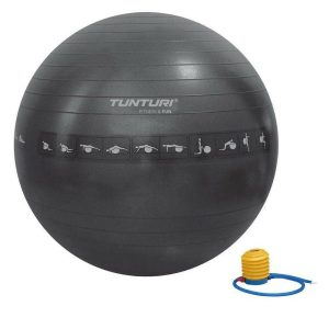 Tunturi fitnessbal Anti Burst met pomp (zwart)